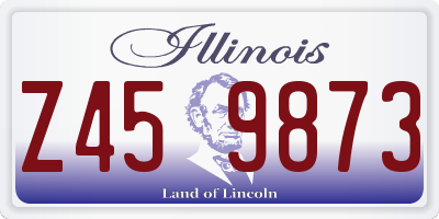 IL license plate Z459873