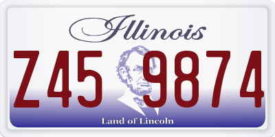 IL license plate Z459874