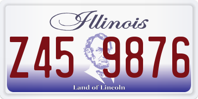 IL license plate Z459876