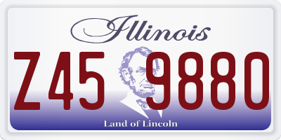 IL license plate Z459880