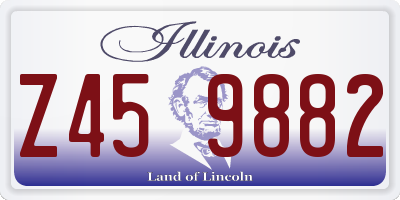 IL license plate Z459882