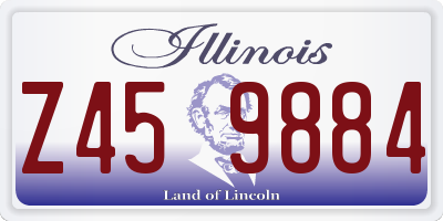 IL license plate Z459884