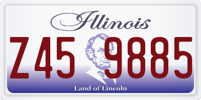 IL license plate Z459885