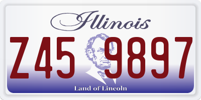 IL license plate Z459897