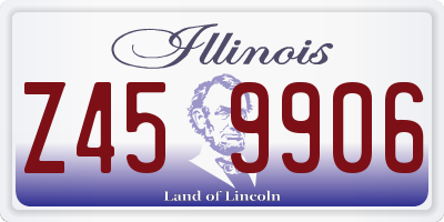 IL license plate Z459906