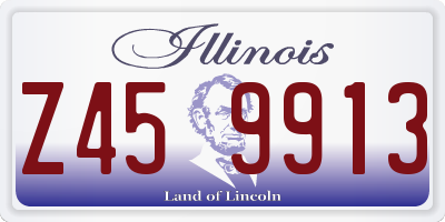IL license plate Z459913