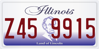 IL license plate Z459915