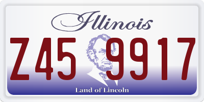 IL license plate Z459917