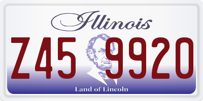 IL license plate Z459920