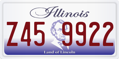 IL license plate Z459922