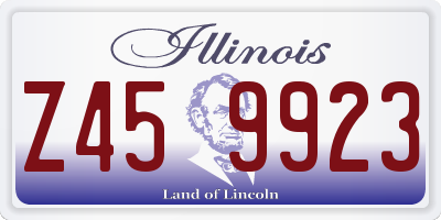 IL license plate Z459923