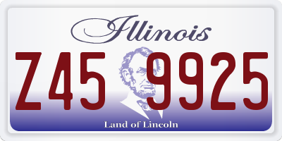 IL license plate Z459925