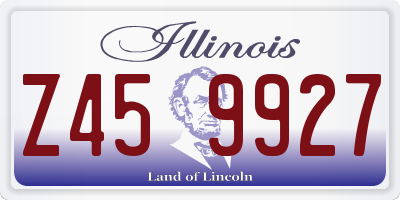 IL license plate Z459927
