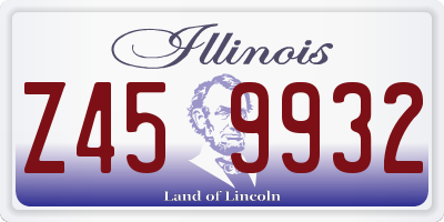 IL license plate Z459932