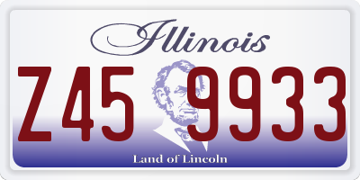 IL license plate Z459933