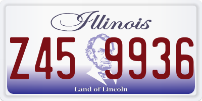 IL license plate Z459936