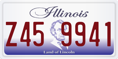 IL license plate Z459941
