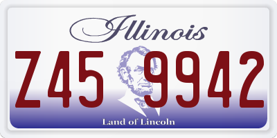 IL license plate Z459942