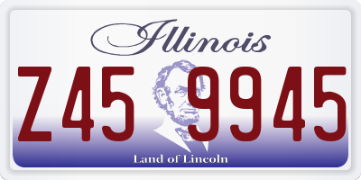 IL license plate Z459945