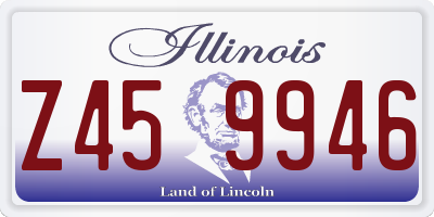 IL license plate Z459946