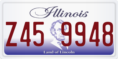 IL license plate Z459948