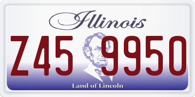 IL license plate Z459950