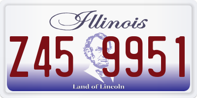 IL license plate Z459951
