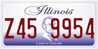 IL license plate Z459954