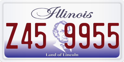 IL license plate Z459955