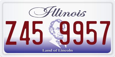 IL license plate Z459957