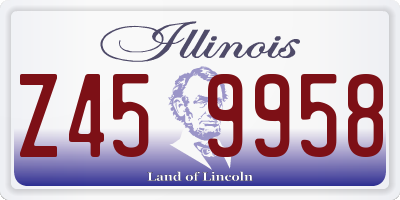 IL license plate Z459958