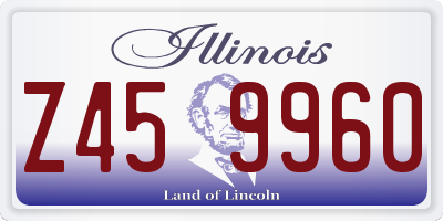IL license plate Z459960