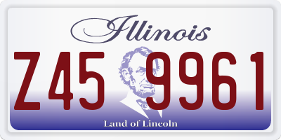 IL license plate Z459961