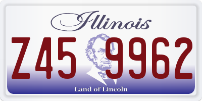 IL license plate Z459962