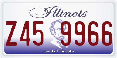 IL license plate Z459966