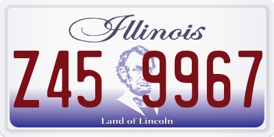 IL license plate Z459967