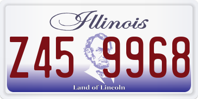 IL license plate Z459968