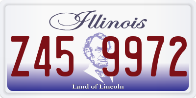 IL license plate Z459972