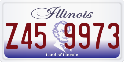 IL license plate Z459973