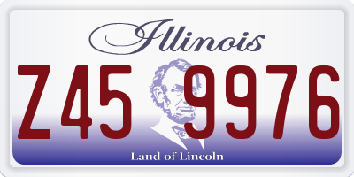IL license plate Z459976
