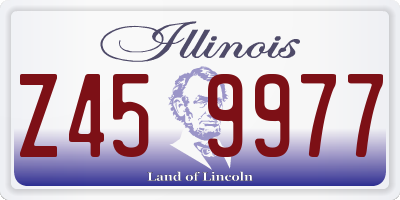 IL license plate Z459977
