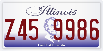 IL license plate Z459986
