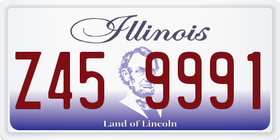 IL license plate Z459991