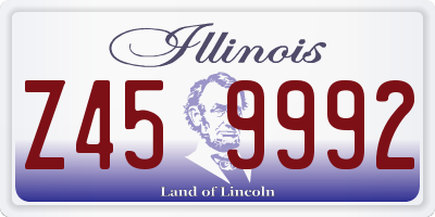 IL license plate Z459992
