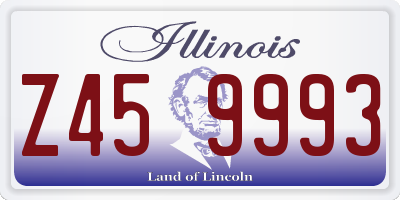 IL license plate Z459993