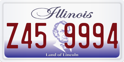 IL license plate Z459994