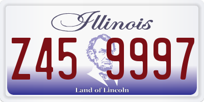 IL license plate Z459997