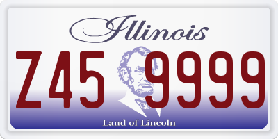 IL license plate Z459999