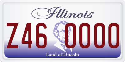 IL license plate Z460000