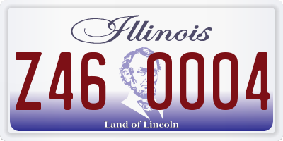 IL license plate Z460004